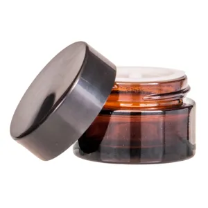 15ml Amber Glass Jar with Black Lid and Shive 35mm