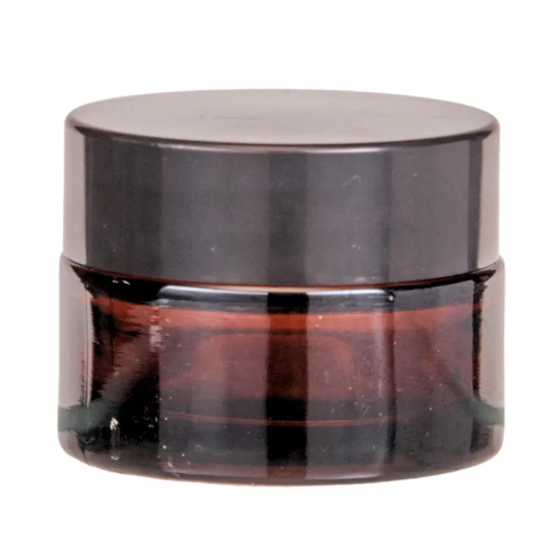 15ml Amber Glass Jar with Black Lid and Shive 35mm