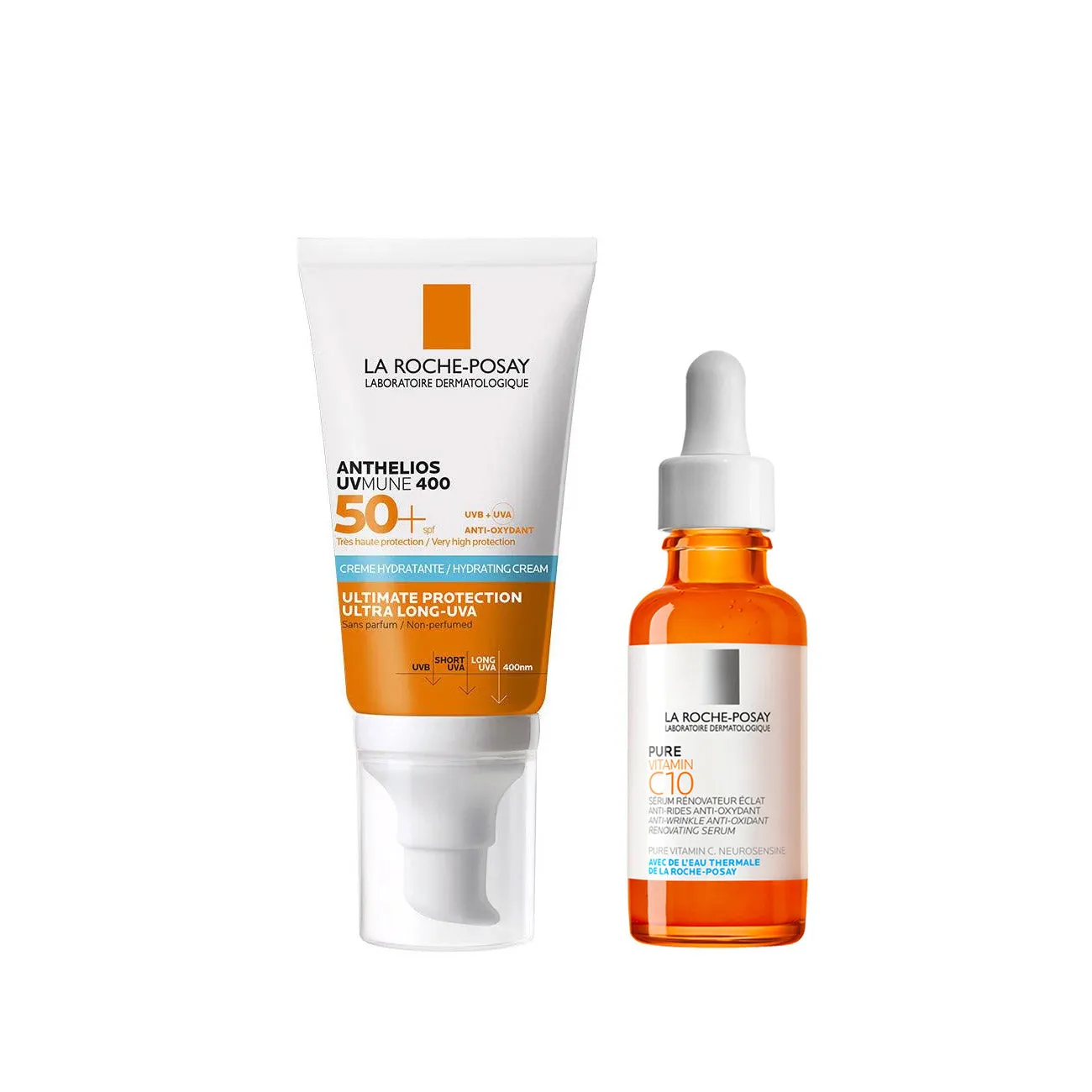 Anthelios UVMune 400 Hydrating Cream SPF50  Sun Cream & Pure Vitamin C10 Serum Duo