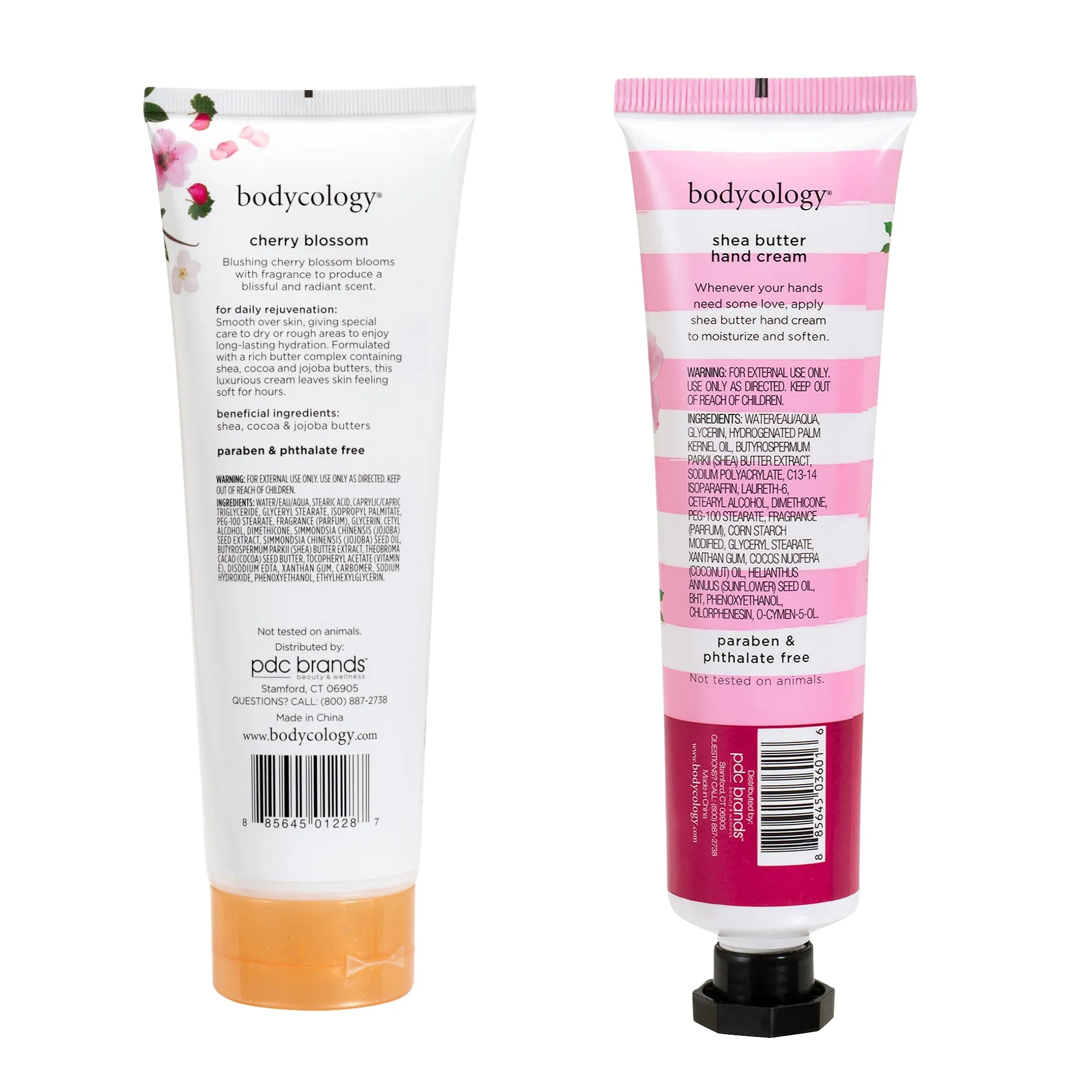 Bodycology Cherry Blossom Body Cream & Hand Cream | Moisturise, Soothing, Protects Skin Barrier |For Hydrated Body & Hand | Paraben & Phthalete Free, Cruelty Free - Combo of 2