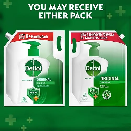 Dettol Liquid Handwash Refill - Original Hand Wash- 1500ml | Germ Defence Formula | 10x Better Germ Protection