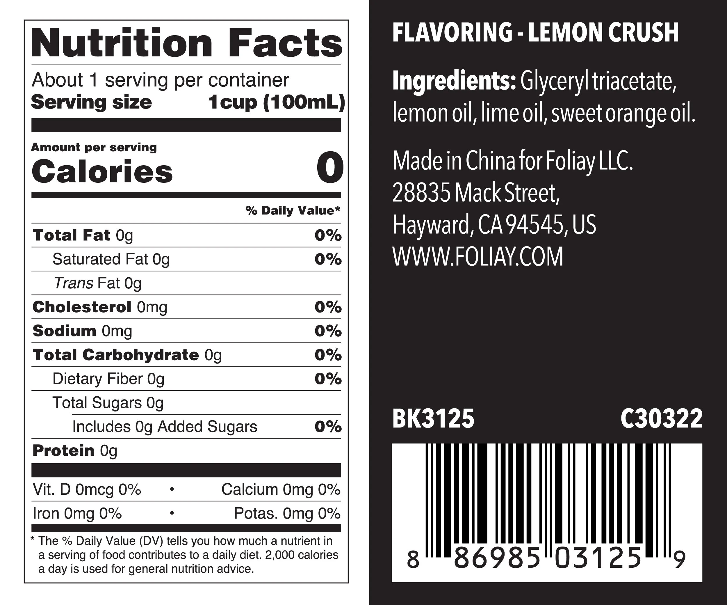 Lemon Crush Flavoring 1.22oz