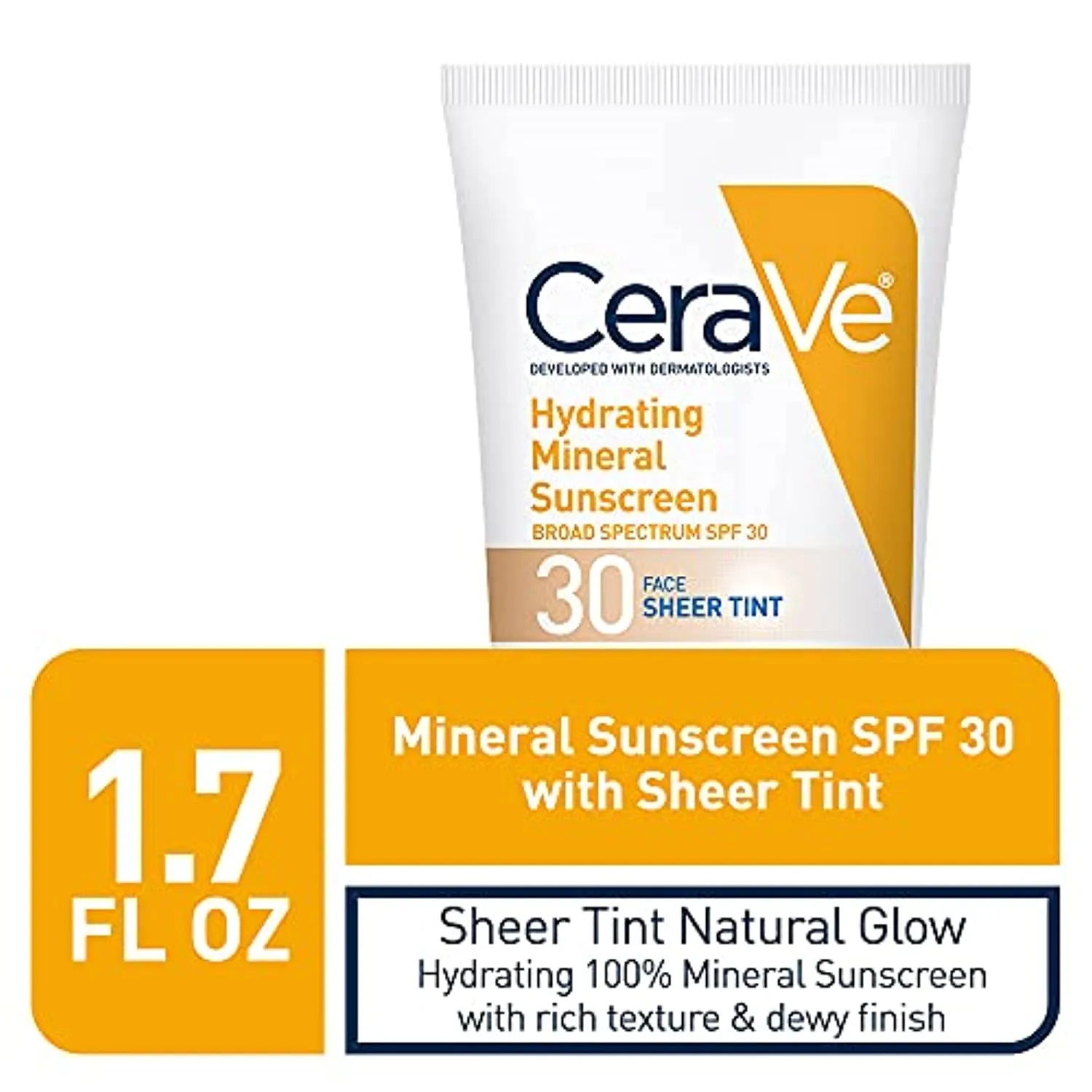 Tinted Sunscreen with SPF 30 | Hydrating Mineral Sunscreen with Zinc Oxide & Titanium Dioxide